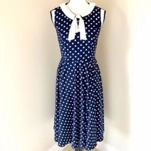 ModCloth Proper Pick Polka Dot A Line Dress Size